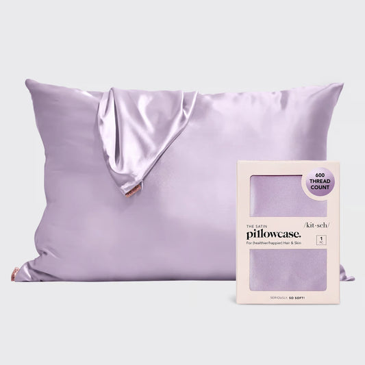 Taie d'oreiller en satin Kitsch - Lavande