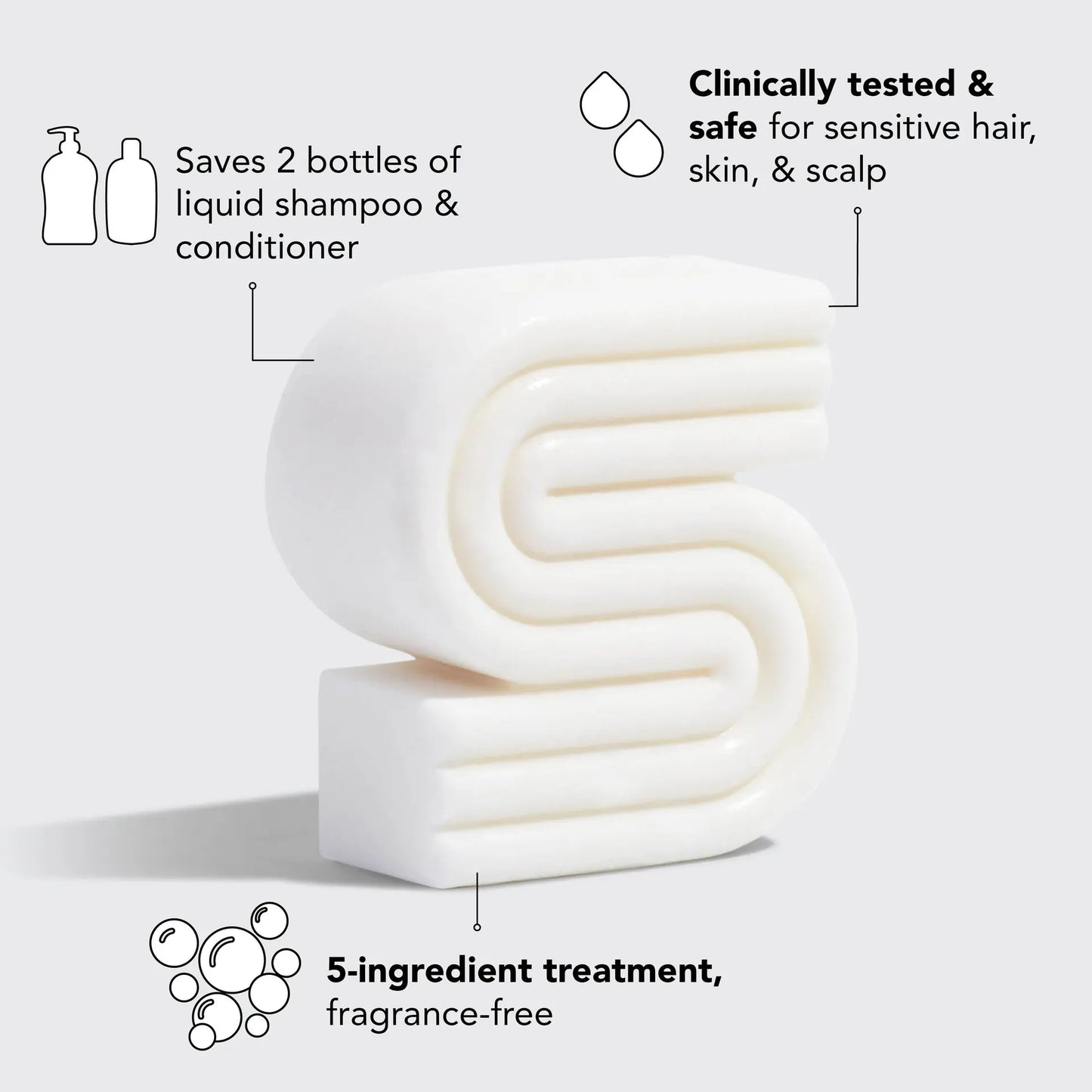 Kitsch Ultra Sensitive Shampoo & Body Wash Bar Fragrance-Free