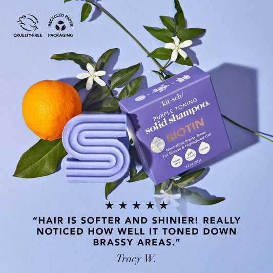 Barre de shampoing solide tonifiante violette Kitsch