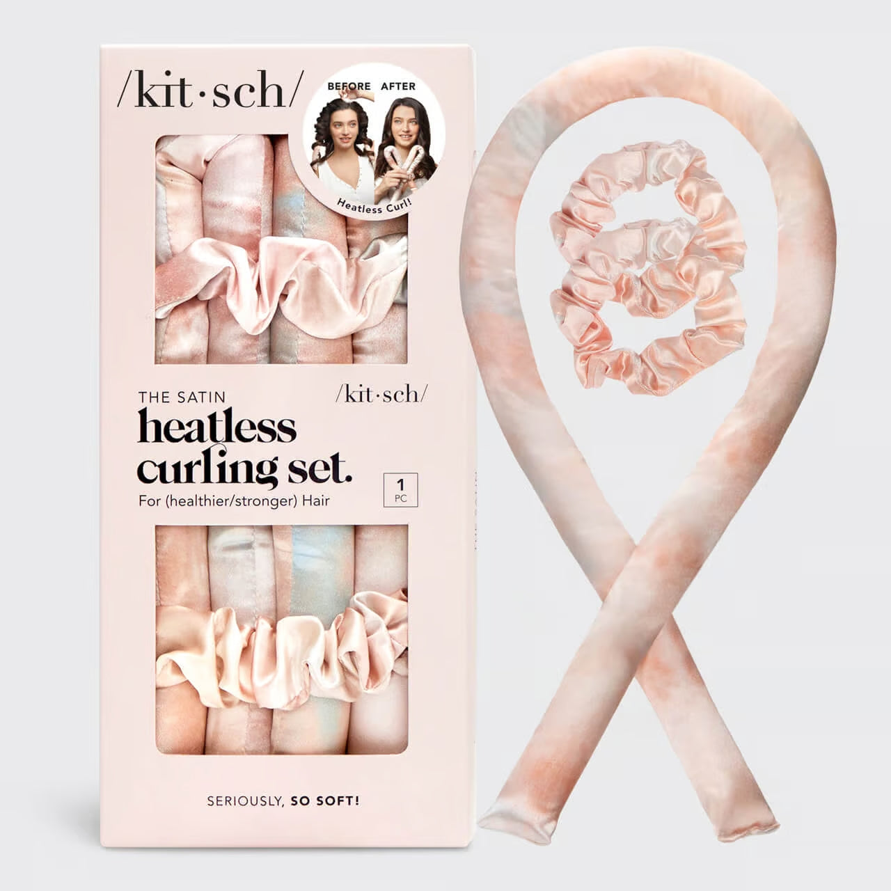 Kitsch Satin Lockenset ohne Hitze – Sunset Tie Dye