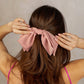 Kitsch Recycled Fabric Bow Hair Clip - Rosewood